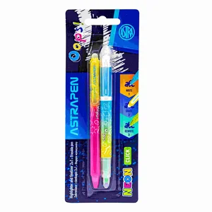Zakreślacz i cienkopis 2w1 + długopis wymazywalny Click Astrapen Oops! neon blister 1szt.mix