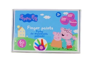 Farby do malowania palcami Peppa Pig 6 kolorów po 20 ml Farby do malowania palcami Peppa Pig 6 kolorów po 20 ml