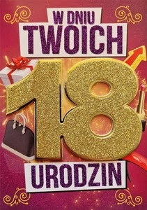 Karnet Urodziny 18 damskie Karnet Urodziny 18 damskie