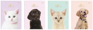 Zeszyt A5 w kratkę 32 kartki Puppy Sign 10 sztuk mix