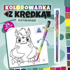 Kolorowanka z kredką. Potworki Kolorowanka z kredką. Potworki