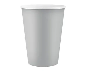 Kubeczki pap. jednokolorowe srebrne 250ml 6szt Kubeczki pap. jednokolorowe srebrne 250ml 6szt