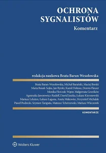 Ochrona sygnalistów Komentarz Ochrona sygnalistów Komentarz