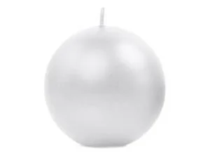 Świeca metalizowana Kula perła 8cm 6szt Świeca metalizowana Kula perła 8cm 6szt