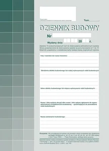 Dziennik budowy 603-S11 Dziennik budowy 603-S11