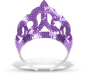 Tiara z cekinami fioletowa Tiara z cekinami fioletowa