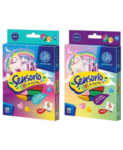 Masa plastyczna Astrafun Sensorio Kids Jednorożec 10 kolorów 1szt.mix Masa plastyczna Astrafun Sensorio Kids Jednorożec 10 kolorów 1szt.mix