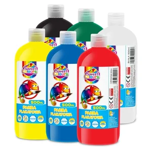 Farby plakatowe w butelkach 500ml (6 kolorów) Farby plakatowe w butelkach 500ml (6 kolorów)