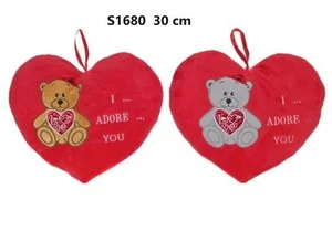 Poduszka Serce miś 30cm MIX
