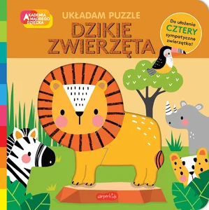 Dzikie zwierzęta Akademia mądrego dziecka Układam puzzle