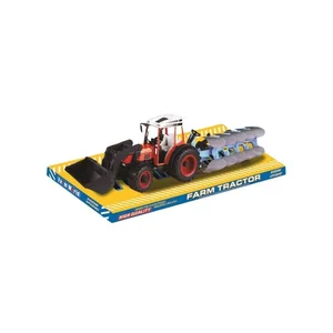 Traktor z pługiem i łyżką Traktor z pługiem i łyżką