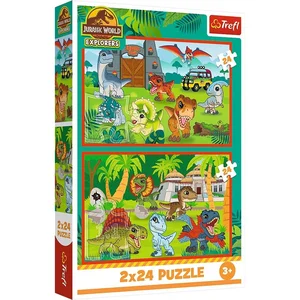 Puzzle Park Jurajski Małe dinozaury 2x24 Puzzle Park Jurajski Małe dinozaury 2x24