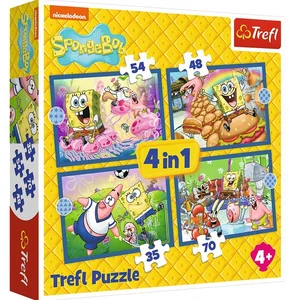 Puzzle 4w1 Podwodne życie SpongeBoba Puzzle 4w1 Podwodne życie SpongeBoba