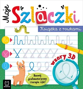 Moje szlaczki Książka z rowkami Wzory 3D Zabawy grafomotoryczne, terapia ręki