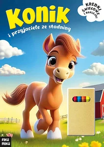 Konik i przyjaciele ze stadniny Kredki świecowe i naklejki Konik i przyjaciele ze stadniny Kredki świecowe i naklejki