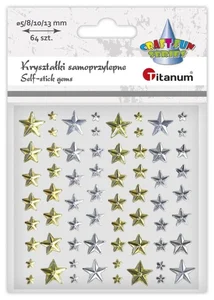 Kryształki samoprzylepne Gwiazdki mix 25szt