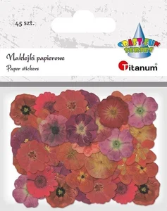 Naklejki papierowe Kwiaty mix 45szt Naklejki papierowe Kwiaty mix 45szt
