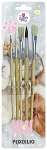 Pędzelki z naturalnego włosia The Sweet Pets 5szt Pędzelki z naturalnego włosia The Sweet Pets 5szt
