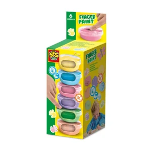 Farby do malowania palcami pastelowe 6x45ml