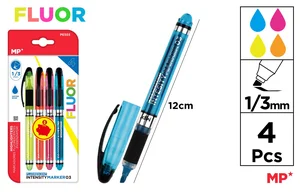 Zakreślacz fluorescencyjny 1,0/3,0mm 4szt