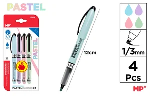 Zakreślacz pastelowy 1,0/3,0mm 4szt