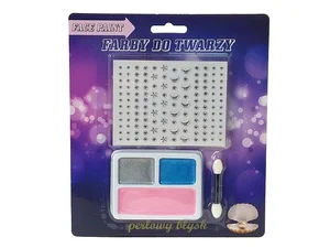 Farby do malowania twarzy perłowe z naklejkami Farby do malowania twarzy perłowe z naklejkami