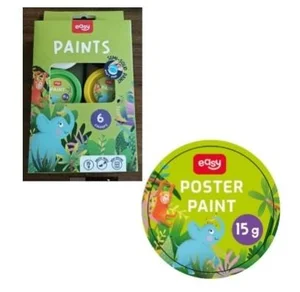 Farby plakatowe 15g x 6 kolorów EASY Farby plakatowe 15g x 6 kolorów EASY