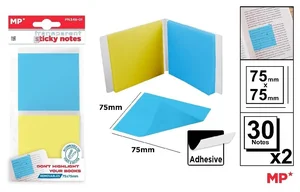 Karteczki samoprzylepne przezrocz 75x75mm 2x30szt Karteczki samoprzylepne przezrocz 75x75mm 2x30szt