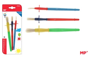 Pędzle dla dzieci z uchwytem Easy grip 3szt