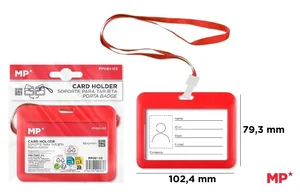 Etui na identyfikator czerwone Etui na identyfikator czerwone