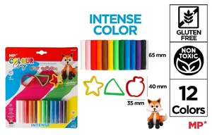 Plastelina 12 kolorów + foremki Plastelina 12 kolorów + foremki