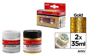Farba akrylowa złoty 35ml + środek tworzący Farba akrylowa złoty 35ml + środek tworzący