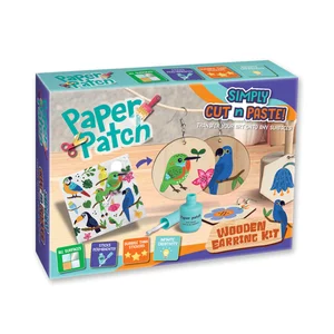Zestaw kreatywny Strigo do Decoupage Paper Patch drewniane kolczyki