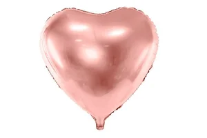 Balon foliowy Serce 45cm różowe złoto