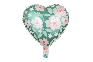 Balon foliowy Serce w kwiaty 45cm