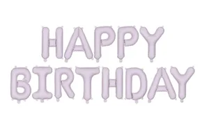 Balon foliowy Happy Birthday 340x35cm fiolet