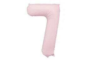 Balon foliowy cyfra 7 86cm jasny różowy