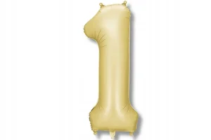 Balon foliowy cyfra 1 86cm złoty