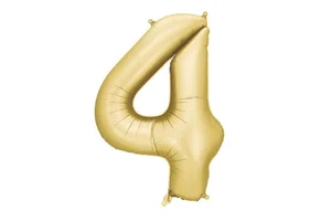 Balon foliowy cyfra 4 86cm złoty