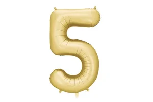 Balon foliowy cyfra 5 86cm złoty