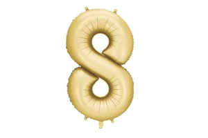 Balon foliowy cyfra 8 86cm złoty