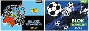 Blok techniczny A4/10K biały chłopiec mix Blok techniczny A4/10K biały chłopiec mix