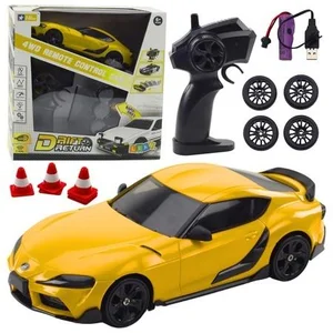 Auto Sportowe RC z wymiennymi kołami żółte Auto Sportowe RC z wymiennymi kołami żółte