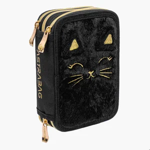 Piórnik 3 komorowy z wyposażeniem Jumbo Astrabag Fluffy Kitty Black AC31 Piórnik 3 komorowy z wyposażeniem Jumbo Astrabag Fluffy Kitty Black AC31
