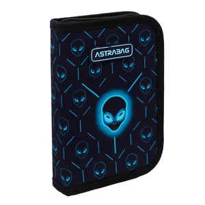 Piórnik pojedynczy dwuklapkowy bez wyposażenia Astrabag Neon Ufo AC1
