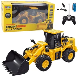 Koparka buldożer R/C żółta