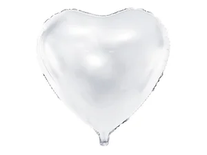 Balon foliowy Serce 61cm biały