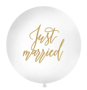 Balon Just married 1m biały