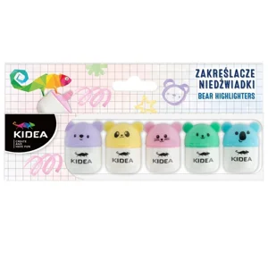 Zakreślacze Niedźwiadki 5 kolorów Kidea Zakreślacze Niedźwiadki 5 kolorów Kidea