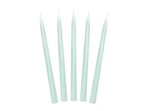 Świeca stożkowa matowa szałwiowy 24cm 10szt
